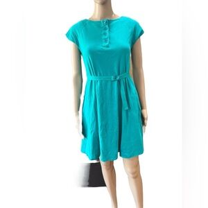 DVF Diane Von Furstenberg vintage 80’s A line turquoise dress-4